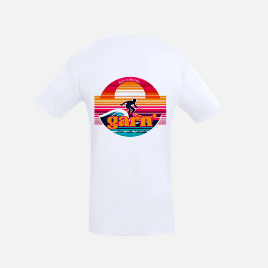 Garn' Sunset Surf Tee - White