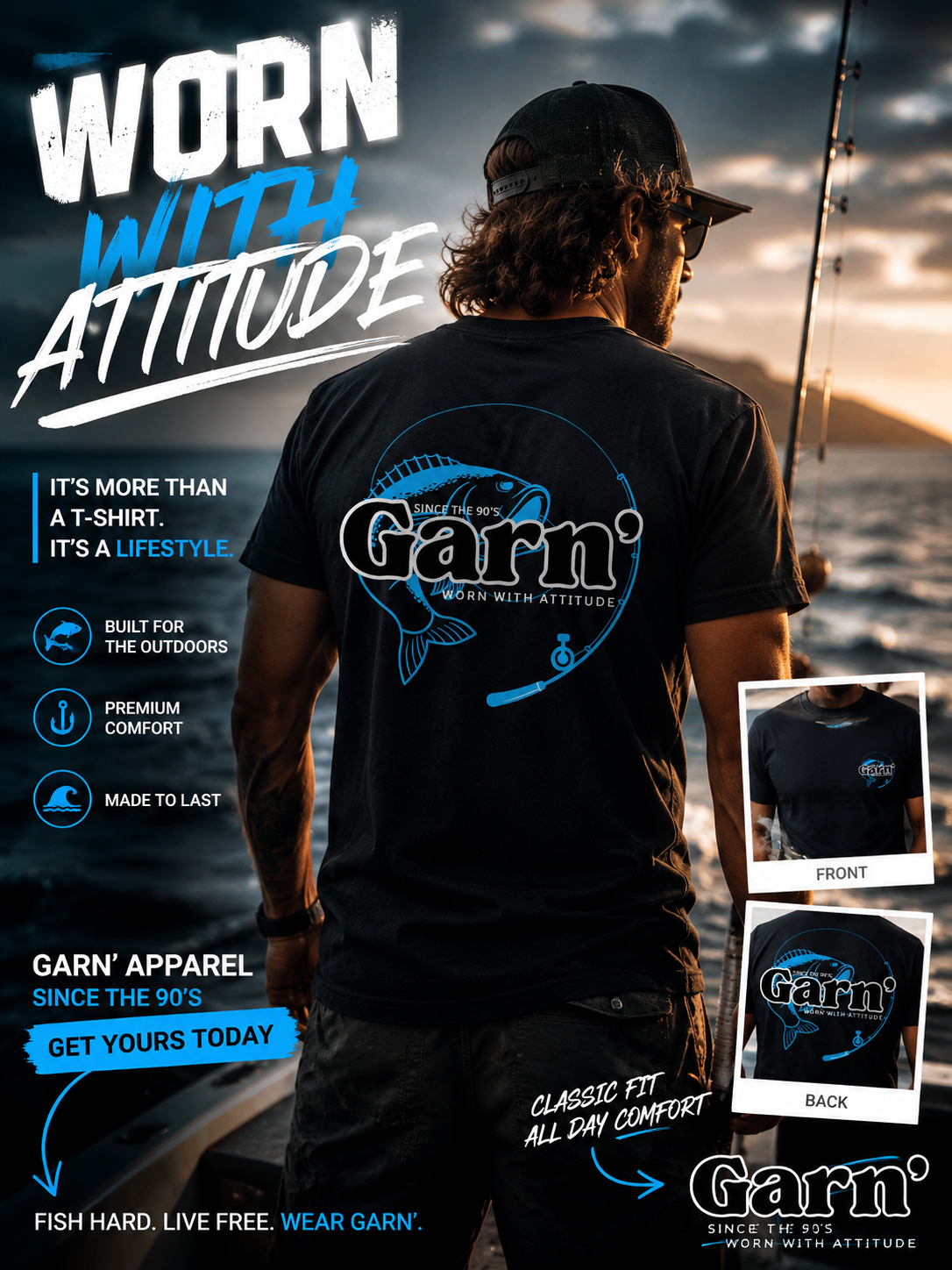Garn' Fishing 'Rod' T-shirt