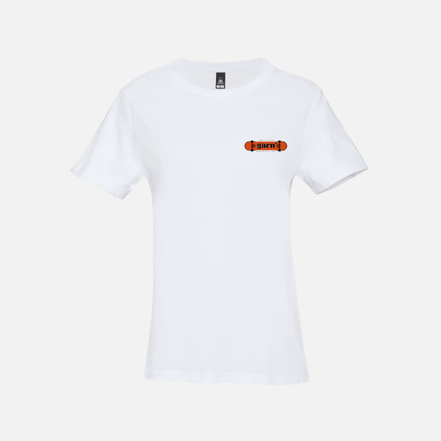 Garn' Skateboard Tee - White