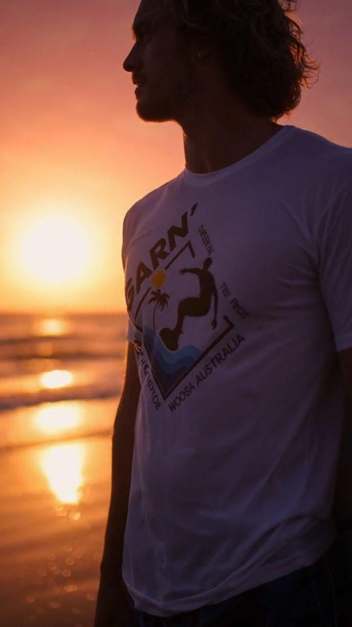 Garn' White NOOSA Surf Block TEE 5050T